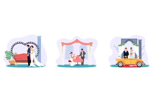 Designing Joyful Moments with the Wedding Happy Party Flat Bundle