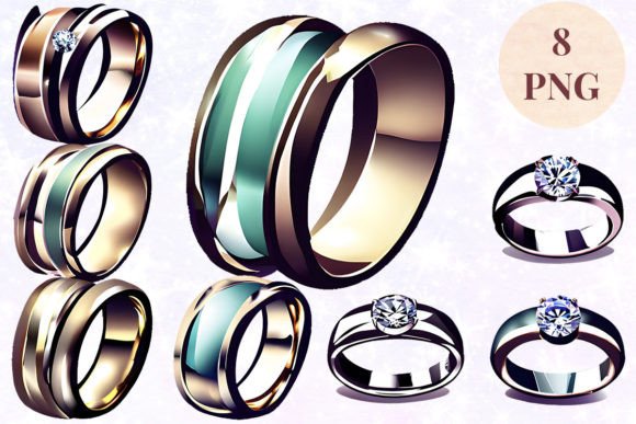 Elevate Your Projects with Wedding Ring 53 Clipart PNG