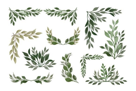 Elevate Your Wedding Card with a Green Leaf Arrangement