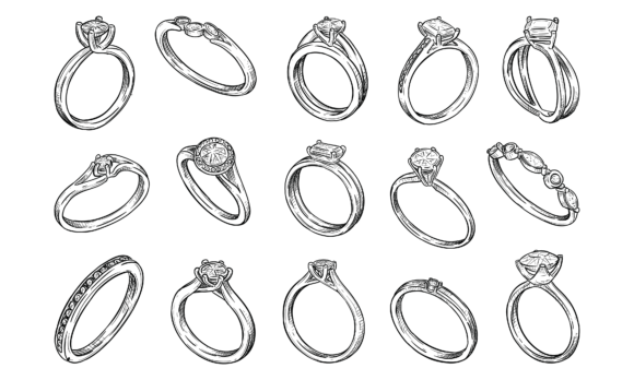 Exploring the Jewelry Ring Wedding Handdrawn Collection