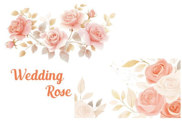 Lovely Wedding Rose: A Clipart Set for Your Creative Projects