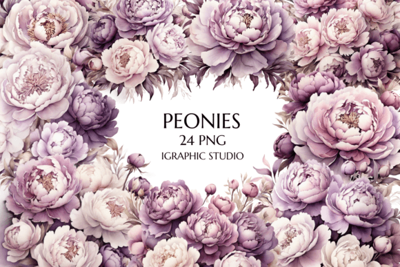 Purple Peony Clipart: Elevating Wedding & Brand Design