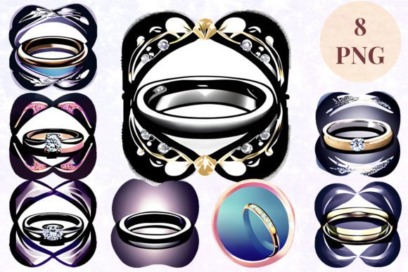 Wedding Ring 41 Clipart PNG: A Designer's Toolkit for Elegant Projects